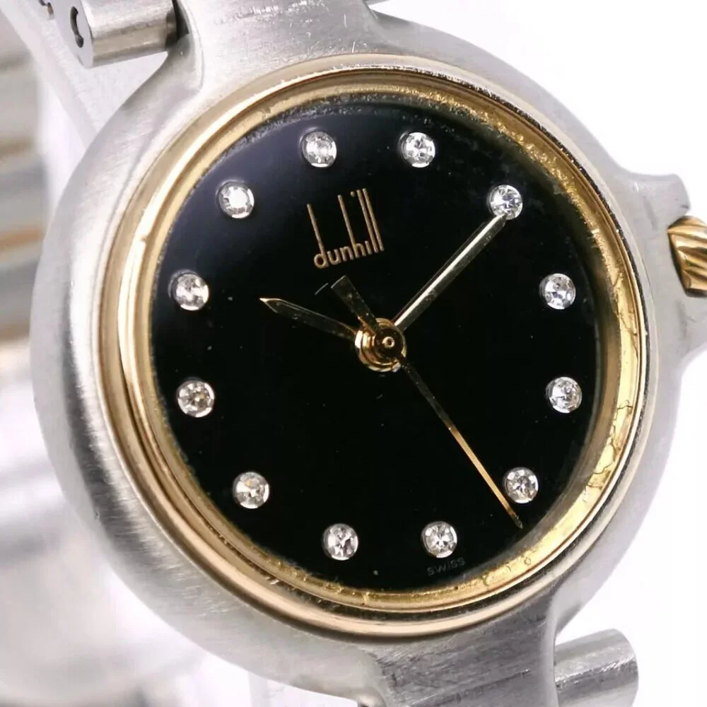 Dunhill Millennium Watches 12P diamond blackDial Stainless Steel Quartz